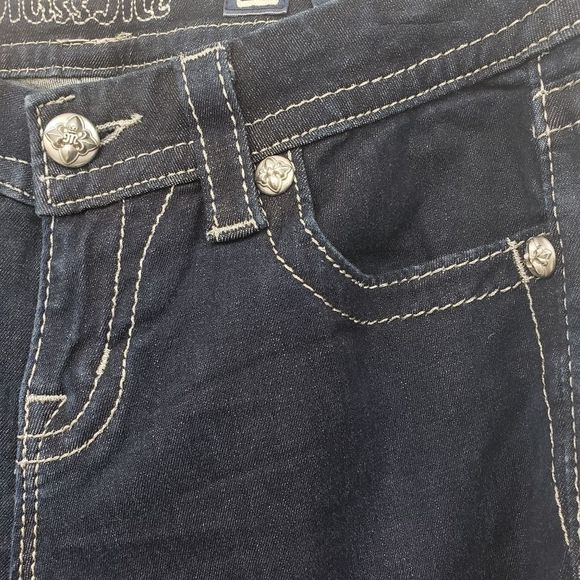 Miss Me Fluer de Lis Easy Skinny Jeans Size 26 - Picture 5 of 12